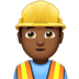 👷🏾‍♂️ man construction worker: medium-dark skin tone display on Apple